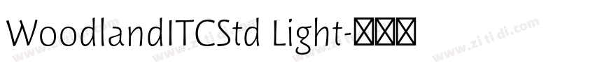WoodlandITCStd Light字体转换